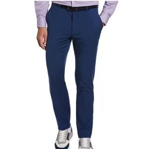 Perry Ellis Anywhere Pants Slim Stretch Navy Blue Five Pocket Men's Size 34x32